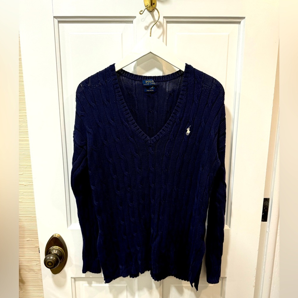 Polo Ralph Lauren Cable-knit V-neck Sweater